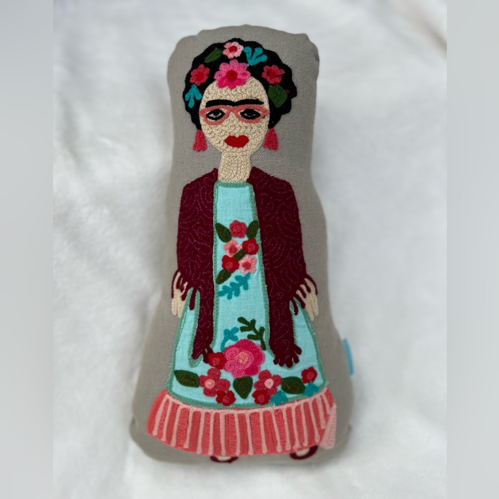 HANDCRAFTED FRIDA KAHLO MINI PILLOW by KARMA LIVING